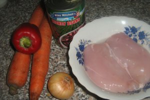 Piept de pui cu legume scazute