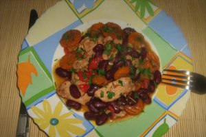Piept de pui cu legume scazute