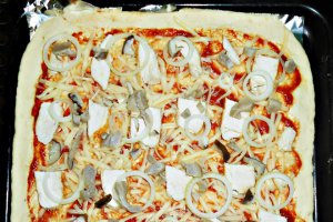 Pizza cu piept de pui