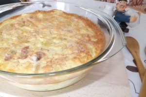 Sufleu de cartofi si carne de pui