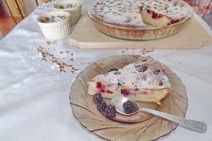 Tarta cu ricotta, mascarpone si mure