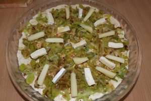 Tarta cu praz si sunculita