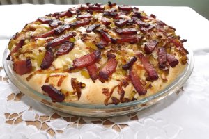 Tarta cu praz si sunculita