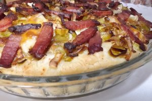Tarta cu praz si sunculita