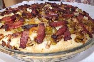 Tarta cu praz si sunculita