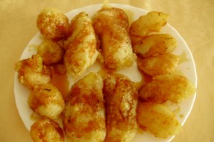 Fructe prajite caramel-post