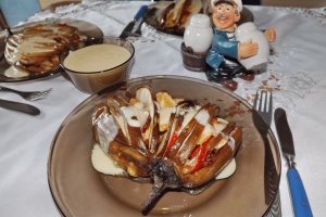 Vinete albe evantai cu sos Bechamel