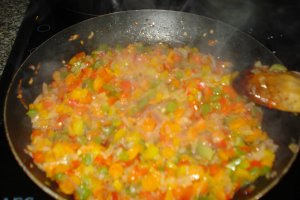 Orez basmati cu ardei colorati