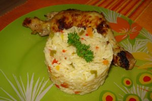 Orez basmati cu ardei colorati