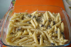 Budinca de paste cu ciuperci