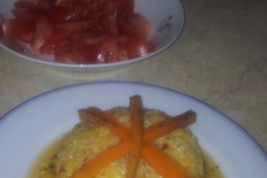 Pui la cuptor asezonat cu pilaf