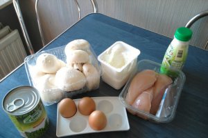 Tarta cu piept de pui si mazare