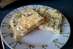 Tarta cu piept de pui si mazare