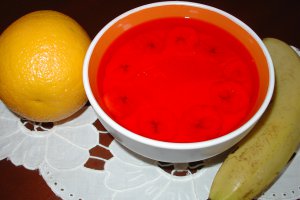 Budinca cu fructe si jelly