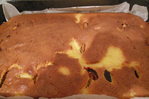 Prajitura cu budinca si prune