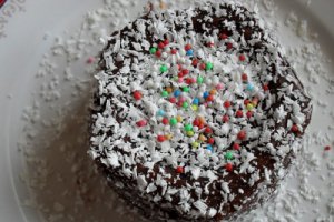 Budinca de ciocolata cu nuca de cocos