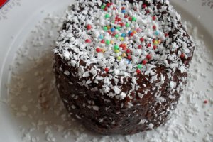 Budinca de ciocolata cu nuca de cocos