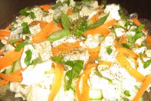 Legume cu Ceva Fin si gorgonzola picanta