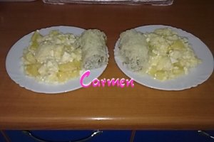 Omleta cu mamaliguta prajita