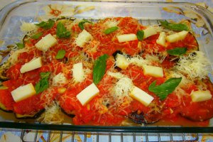 Vinete la cuptor cu mozzarella si cascaval