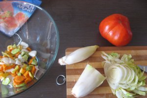 Salata de andive cu somon afumat