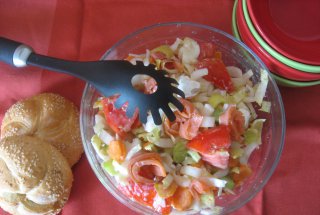 Salata de andive cu somon afumat