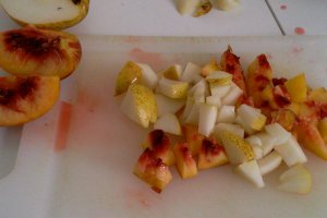 Prajitura cu pere si nectarine