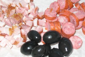 Pizza cu branza si kaizer (fara framantare)