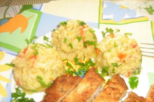 Pilaf de orez cu praz si curry