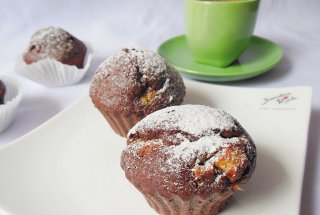 Muffins cu cacao si branza