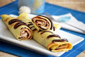 Clatite cu ciocolata si mascarpone