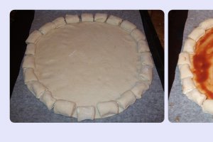 Pizza cu margine de branza