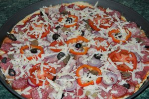 Pizza cu de toate (motaneasca)