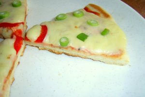 Pizza cu somon afumat la tigaie