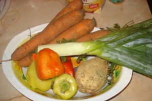 Ciorba de varza dulce cu paste alfabet