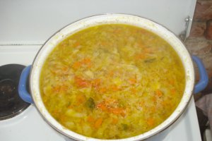 Ciorba de varza dulce cu paste alfabet