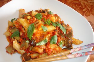 Penne cu vinete