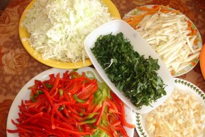 Spaghete cu legume