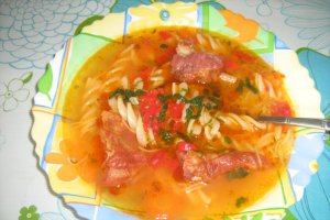 Ciorba de scarita cu paste fainoase