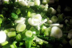 Omleta cu ceapa verde