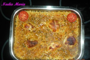 Pilaf de orez cu pulpe de pui