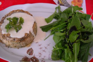 Rata confiata cu sos de parmezan