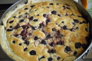 Tarta cu budinca de orez si visine