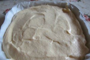 Prajitura cu gris, cocos si cirese
