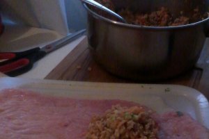 Rulada de carne cu cartofi evantai