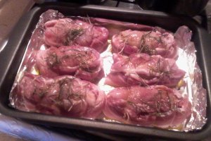 Rulada de carne cu cartofi evantai