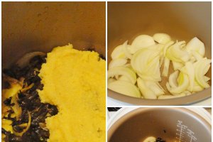 Mamaliga cu ciuperci la Multicooker