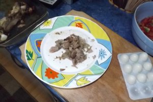 Sandvis cu friptura de curcan si miez de lapte