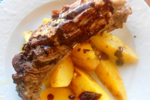 Piept de porc cu menta si ghimbir