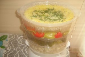 Orez si legume la aburi